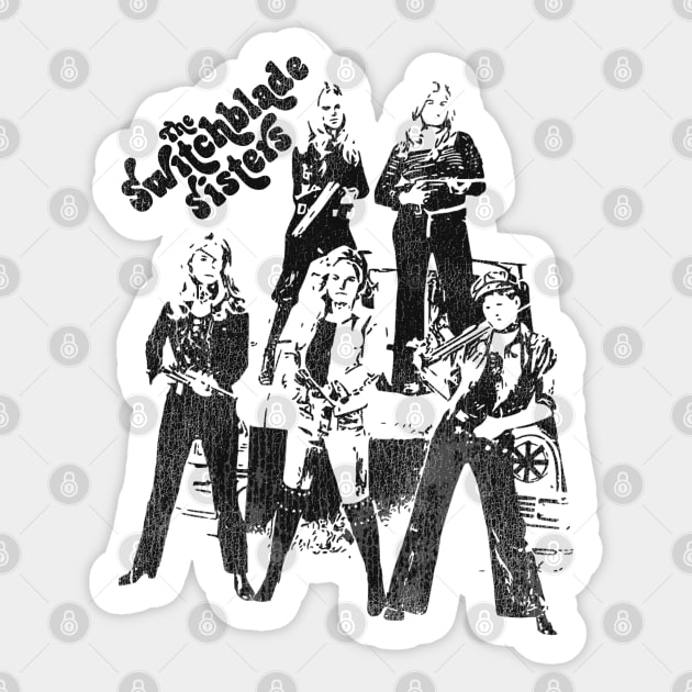 Switchblade Sisters Sticker by darklordpug